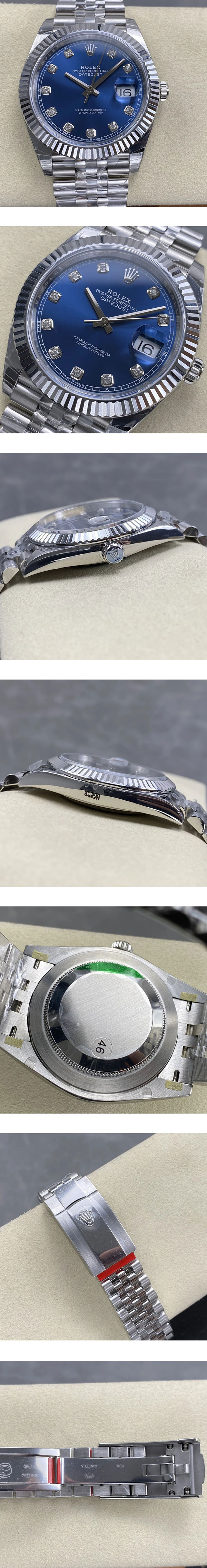 【 VS製 】ロレックスコピー時計 M126334-0016 デイトジャスト 41mm ブルー 高級感感じる